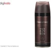 تصویر اسپری بدن مردانه مدل 212Sky حجم 150میل پرستیژ Prestige Body Spray 212Sky For Men 150ml