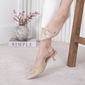 تصویر کفش پاشنه یراق نگین V 