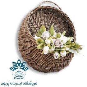 تصویر گلدان حصیری دیوارکوب 