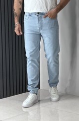 تصویر شلوار جین راسته مردانه سایز ۳۶ رنگ ابی 