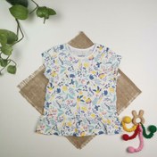 تصویر تیشرت نوزادی دخترانه آستین کوتاه برند لوپیلو طرح گلها سفید رنگ 