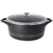 تصویر قابلمه ام جی اس سایز 36 گرانیتی طرح ایتالیا B دو دسته مشکی 