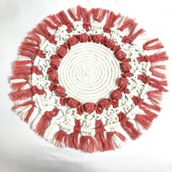 تصویر رومیزی بافتنی هنربوم طرح گل کد 018 