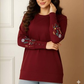 تصویر بلوز آستین بلند استین گل عمده (پک 7 عددی) 