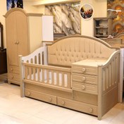 تصویر سرویس خواب نوزاد دو منظوره لمسه مدل نازنین 