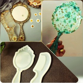 تصویر قالب شانه و آینه 