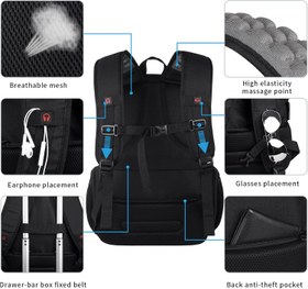 تصویر CoolBELL Laptop Backpack Fits 17.3 Inch Laptop Waterproof Travel School Backpack with USB and Headphones Jack Gift for Women amp Men Anti-theft Laptop Bag for Travel/School/Business - ارسال 15 الی 20 روز کاری 