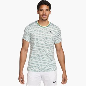 تصویر تی شرت تنیس مردانه نایک Nike Court Advantage DRI-Fit – سفید/سبز 