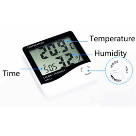 تصویر دماسنج و رطوبت سنج دیجیتال اچ تی سی مدل HTC 1 HTC Temperature And Humidity Meter HTC 1