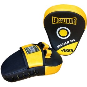 تصویر تجهیزات بوکس چند رنگ Ares Boxing Lapa Handlik زرد Excalibur 