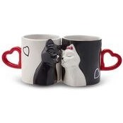تصویر ماگ لیوان 2 تکه LOVE CAT 310 میلی لیتر Karaca 