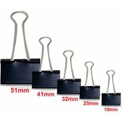 تصویر گیره دوبل سایز 32 بسته 12 عددی(توضیحات مطالعه شود) 