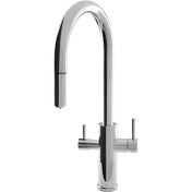 تصویر شیر ظرفشویی راسان مدل هلگا دو منظوره شلنگدار کروم 