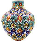 تصویر خمره پهلوی مینا کاری enamel earthenware jar