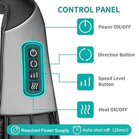 تصویر Shiatsu Neck and Back Massager with Soothing Heat, Nekteck Electric Deep Tissue 3D Kneading Massage Pillow for Shoulder, Leg, Body Muscle Pain Relief, Home, Office, and Car Use 