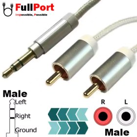 تصویر کابل صدا 1 به 2 فرانت مدل FN-A2CW10 طول 1 متر FARANET FN-A2CW10 Sound 1-2 Cable 1M