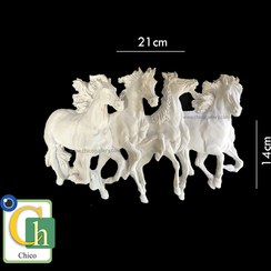 تصویر پلی استر دکوری اسب خانواده (دیوارکوب) 