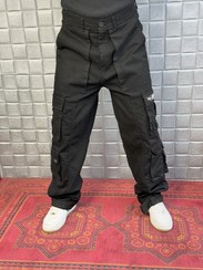 تصویر شلوار کارگو مشکی سایز ۳۸ 