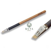 تصویر قلم حرفه ای فلزی و بامبو قابل تعویض استیل ضدزنگ جهت خوشنویسی و کالیگرافی برند karin - 1.5 