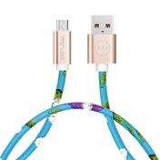 تصویر کابل شارژ USB به Micro USB میزو مدل X28 طول 1 متر - طرح آبی 