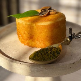 تصویر پودر کیک خونگی نبات با طعم پسته لیمو ۴۵۰گرم Lemon pistachios cake powder