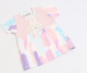 تصویر بلوز آستین کوتاه (تیشرت) نوزاد دخترانه طرح رنگین کمان به آوران Behavaran Rainbow Behavaran Rainbow Baby Girl Short Sleeve Shirt