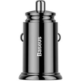 تصویر شارژر فندکی 30 وات دو پورت باسئوس مدل Baseus Square Metal PPS A+C Car Charger 