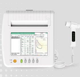 تصویر اسپیرومتر / اسپیرومتری قابل حمل تمام لمسی مدل 100B Portable touch screen spirometer Model: 100B