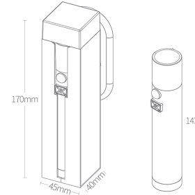 تصویر چراغ قوه القایی چند کاره شیائومی Xiaomi NEXTOOL ZES0425 Multi function Induction Flashlight 