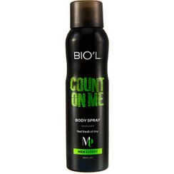 تصویر اسپری بدن مردانه مدل Count On Me حجم 150میل بیول Biol Body Spray Count On Me For Men 150ml