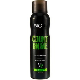 تصویر اسپری بدن مردانه مدل Count On Me حجم 150میل بیول Biol Body Spray Count On Me For Men 150ml