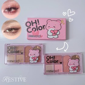 تصویر مینی پالت سایه ۶ رنگ KEVIN & COCO طرح خرس کد KC245475 