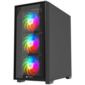 تصویر کیس کامپیوتر لاجی کی LK-C464B RGB Mid Tower مشکی LogiKey LK-C464B RGB Mid Tower Black Computer Case