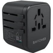 تصویر شارژر مسافرتی راوپاور مدل RP-PC1033 RAVPower RP-PC1033 20W 3-Port Travel Charger