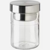 تصویر کانتر فود آیکیا 0.4 لیتر مدل DAGKLAR yogurt jar, glass/stainless steel 