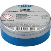 تصویر روغن لحیم آلمانی LOTFETT FELDER بزرگ 50 گرمی طوسی german solder oil lotfett felder large 50 grams gray