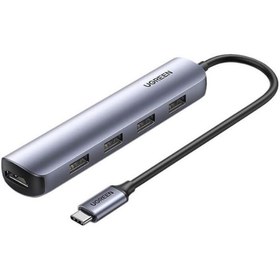 تصویر هاب USB-C یوگرین 5 پورت CM417 مدل 20197 UGREEN CM417-20197 5 Port USB-C Hub