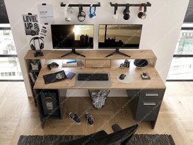 تصویر میز کامپیوتر گیمینگ مدرن و حرفه ای 
