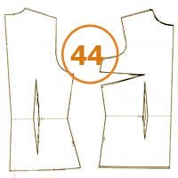 تصویر الگوی بالاتنه تک سایز 44 