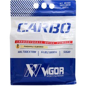 تصویر پودر کیسه ای کربوهیدرات با طعم آناناس وزن 3000 گرم ویگور Vigor Carbohydrate Bag Powder With Pineapple Flavor 3000 g