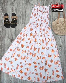 تصویر پیراهن ساحلی بندی سایز بزرگ کد 3096 