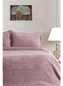 تصویر ست پتو ۳ تکه مدرن - صورتی برند merinos Modern Line 3 Piece Blanket Set - Pink