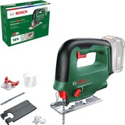 تصویر اره منبت کاری اره مویی شارژی 18 ولت بوش Bosch 18 V Cordless Jigsaw, Pendulum Action, Adjustable Plate, 1 Blade Inc, Without Battery (UniversalSaw 18V-100)