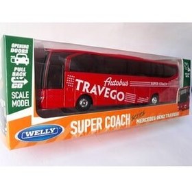 تصویر مدل خودرو درب اصلی فلزی دیکست اتوبوس مرسدس بنز TRAVEGO باز می شود اورجینال WELLY 