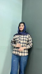 تصویر شکت چهارخونه پشمی فری‌سایز قد ۷۰ - 3 