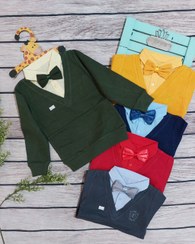 تصویر بلوز دو یقه پسرانه کبریتی کیفیت بالا 