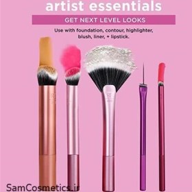 تصویر ست برس آرایشی ریل تکنیک مدل 01895 مجموعه 5 عددی Real Techniques Artist Essentials Makeup Brush Set 8 Pieces