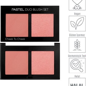 تصویر رژگونه اورجینال برند Pastel مدل Cheek To Cheek Duo Blush Set 10 Hot Pink کد M0305-0010 