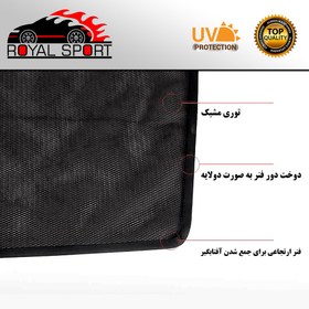 تصویر آفتاب گیر شیشه خودرو رویال اسپرت مدل UV PRO مناسب برای سمند سورن مجموعه 4 عددی 