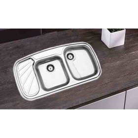 تصویر سینک استیل البرز مدل R-611 توکار Steel Alborz 611-R Inset Sink